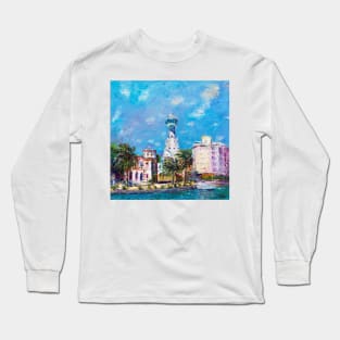 Blue Sky Over Empuriabrava Long Sleeve T-Shirt